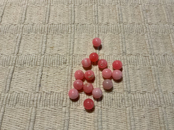 Vintage Bubble Gum Pink Round Beads #7001 - 1