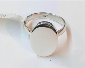 Size 10 Sterling Oval Rings - 1