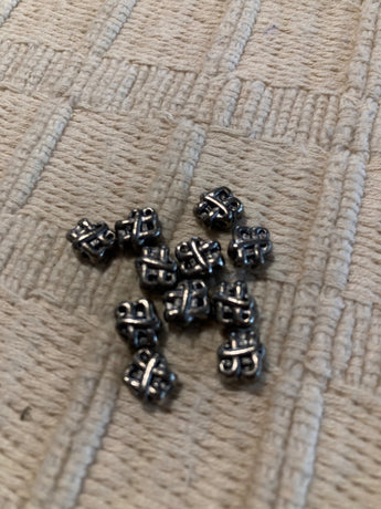 Silver Tone Metal Accent Beads #7093 - 1