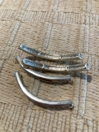Silver Tone Metal Channel Bead Lengths #7160 - 1