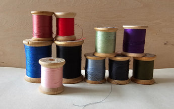 12 Vintage Thread Spools - Thread-on for crafting and repurposing - 1