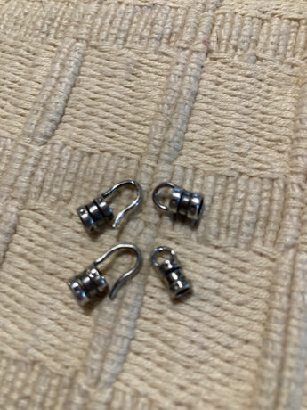 Sterling Silver ‘hook & eye’ Crimp Clasps #7207 - 1