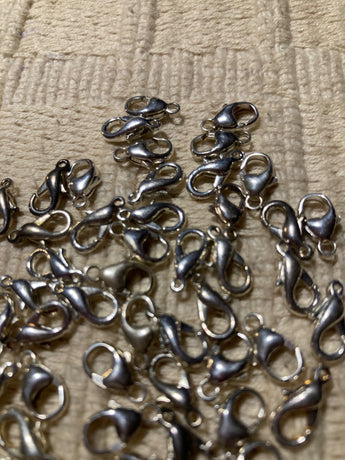 Silver Plated 10mm Modern Lobster Clasp #7223 - 1