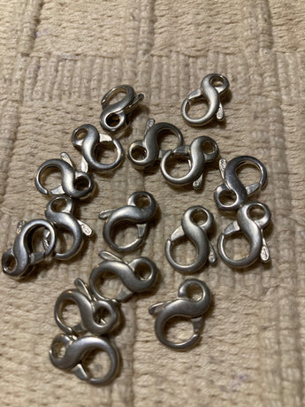 Sterling Silver 11.6mm Infinity Clasps #7044 - 1
