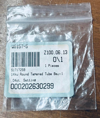 14kw Round Tapered Tube Bezel .04ct. Setting - 1
