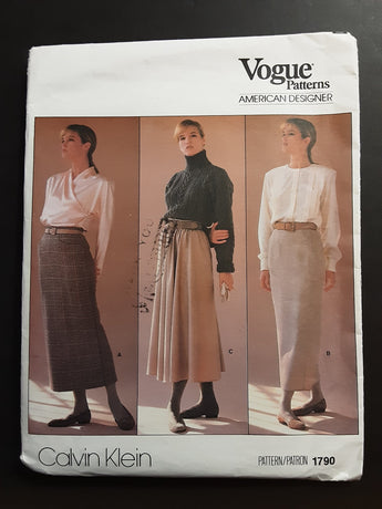 Vogue 1790 Calvin Klein Size 10 UC FF Sew Pattern Free Ship - 1