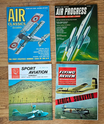 Magazines Vintage Lot of 4 Aviation Magazines 1960's Era - 1