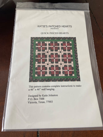 Quick Pieced Hearts Pattern by Katie’s Patched Hearts - New - 1