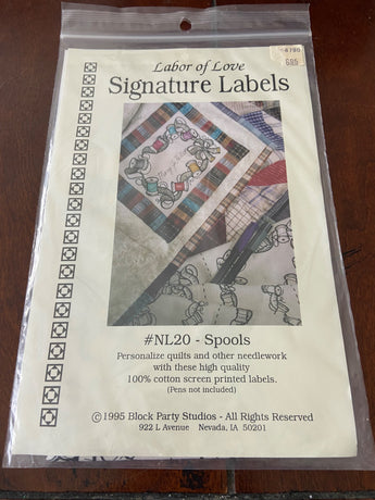 Signature Labels Spools Pattern, New - 1