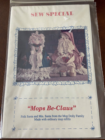 Mops Be-Claus; Folk Santa & Mrs. Claus Pattern - New - 1