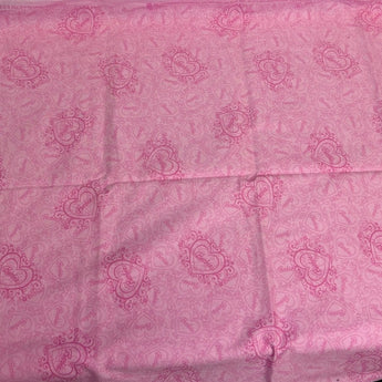 3/4 yard Barbie Pink Cotton Craft Sewing Fabric Yardage Remnant - 1