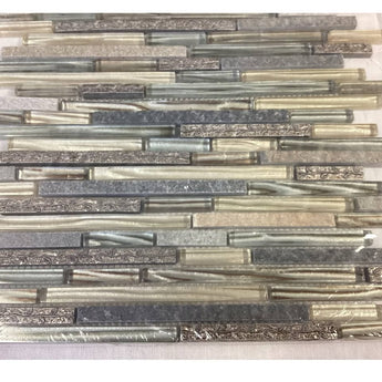 New Horizontal Ceramic Stone Metal Backsplash Bathroom Tile Square Craft Supply - 1