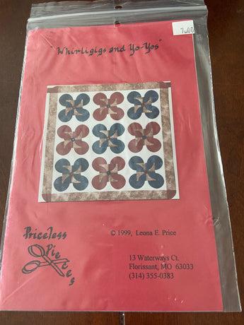Whirligigs and Yo Yos Quilt Pattern, New - 1