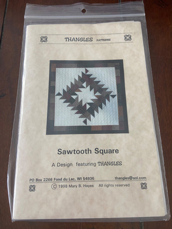 Sawtooth Square Quilt Pattern, New - 1