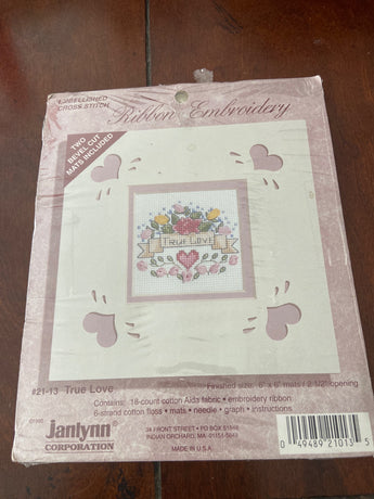 Ribbon Embroidery Cross Stitch True Love & Rose Cottage Kits, New - 1