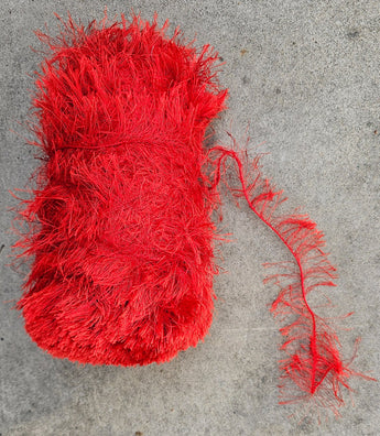 Yarn Bright Red Roll of Novelty Yarn Lots of yardage 1.5 Pounds - 1