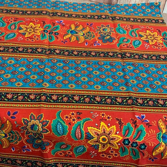 1/2 yard Floral Geometric Marrakech Bazaar by Free Spirit Cotton Fabric Remnant - 1