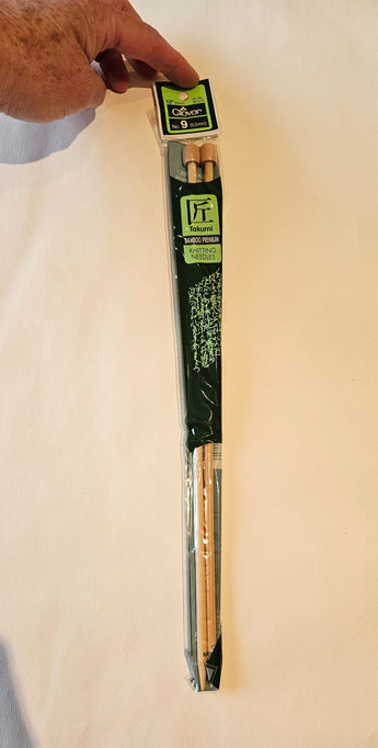 Knitting Needles 13" #9 5.5mm Takumi Bamboo Premium by Clover - 1