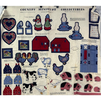 1+yds Springs Industries Inc Country Miniature Collectibles Fabric Pattern - 1