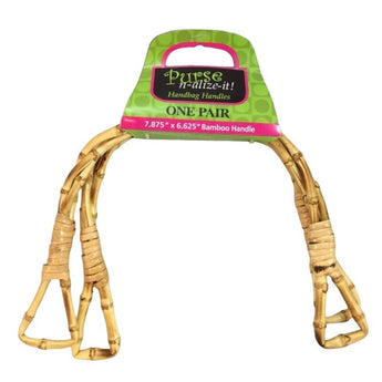 New 3 Pairs Arched Semi-circle Bamboo Purse Handbag Handles Craft Supplies - 1