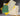 Yellow green quilt fabric scraps: 4 Pieces (measurements in inches) Lot #7 - 1