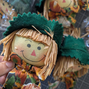 Scarecrow Heads with Green Hats - Sold Separately