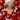  Packages of 12 Orangy-Red Small Millefiori Beads - 1