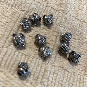 Silver Tone Metal Bali Accent Pieces #7168 - 1