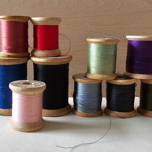 12 Vintage Thread Spools - Thread-on for crafting and repurposing - 1