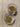 Clear Cube Beads with Amber Strip #7258 - 2