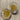Light Amber Colored Cube Beads #7300 - 2