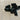 Vintage Black Hand Painted Tube Beads #7375 - 2