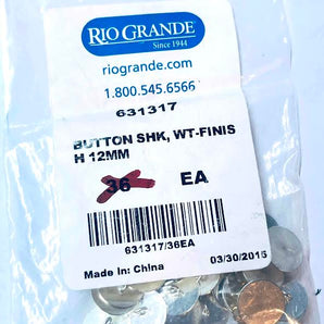 12 mm Button Shanks - 1