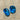Deep Aqua Blue Oval Faceted Glass Gemstones #7299 - 2