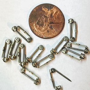 Nickel Silver 1/2 inch Pinback Component - 1