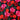 Realistic Roses, 1 yd cotton fabric red pink on black, JoAnns, washed,ironed - 1