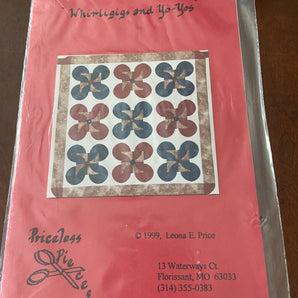 Whirligigs and Yo Yos Quilt Pattern, New - 1