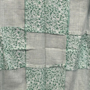 Hand Sewn Green Gingham Ivy 26" by 26" Cotton Fabric Craft Quilting Square