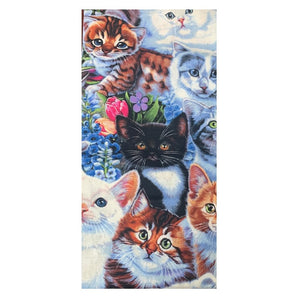 1 YD New David Textiles 36" X 44" Pretty Kitty Cat Feline Quilting Cotton Fabric