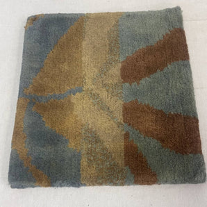 Liora Manne Karela Fern Aqua Brown 100% Wool Pile Carpet Swatch Square