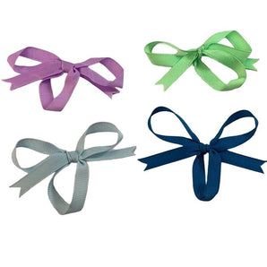 65 Starched Grosgrain Blue Green Purple Ribbon Craft Bows Baby Shower Card Favor