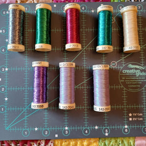 Metallic thread - 8 snap spools, 5 spools (3")