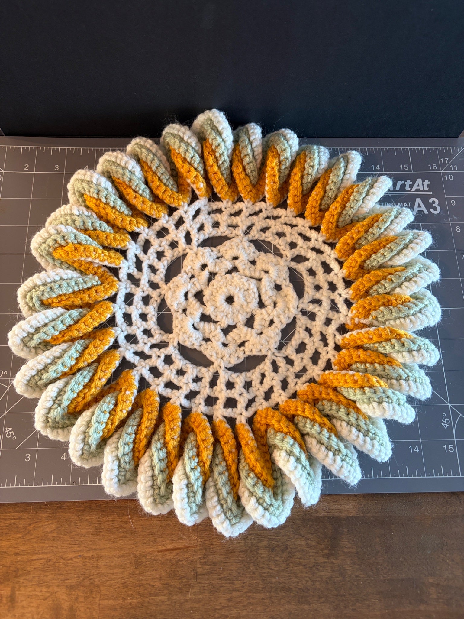 Circular Color Crochet Multi Color Round Crocheted Doily – Remnants by Peo Vee
