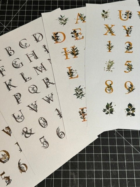 Alphabet Stickers Four Sheets – Remnants by Peo Vee