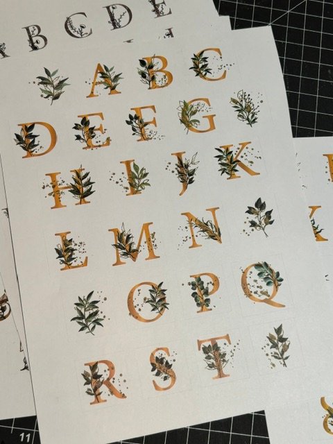 Alphabet Stickers Four Sheets – Remnants by Peo Vee