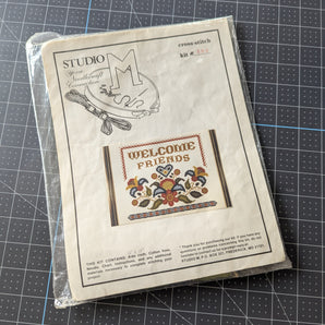 Welcome Friends Cross Stitch Pattern by Maryanne Moreck - Pattern & Floss