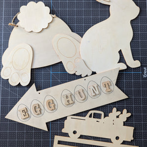 Bunny Butts Wooden Craft Signs
