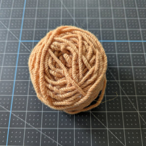 100% New Zealand Wool Macrame & Weaving Yarn - Pale Peach - 4oz Cake