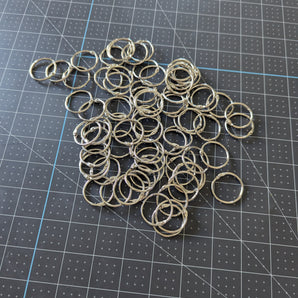 Silver Book Binder Rings for Book Making - 77pcs