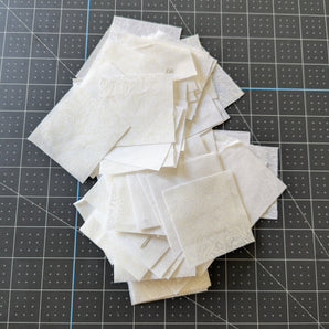 More Than 100pcs Small White Quilt Pre-Cuts